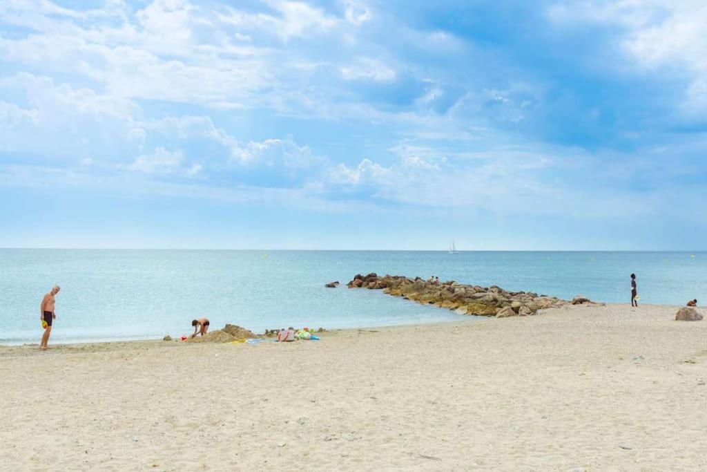 Appart 5P Terrasse Sud Vue Mer, Acces Direct Plage Frontignan Esterno foto